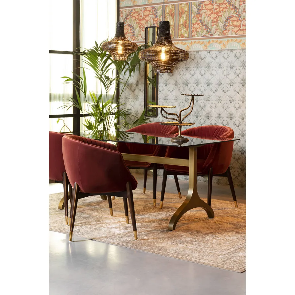 Dutchbone eetkamertafel Sansa (180x90 cm) goud, foto 4