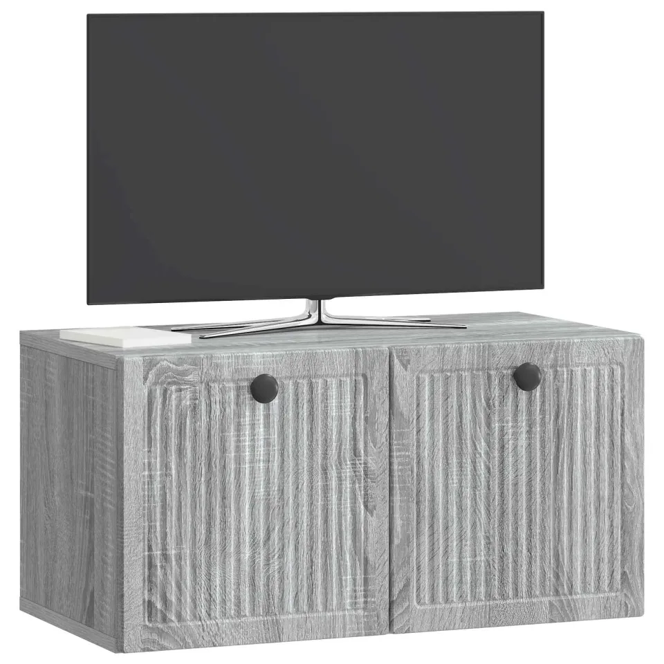 vidaXL Wandbeugel TV-kast 59,5 x 31 x 30 cm Grijs sonoma