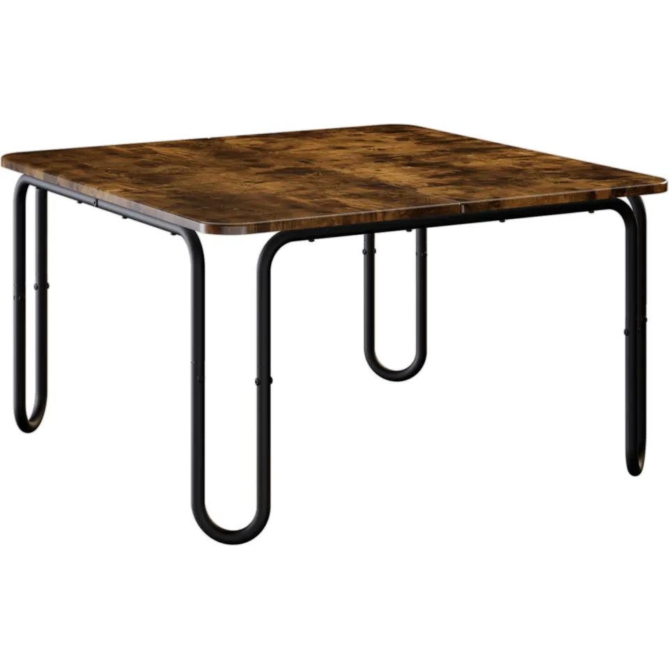 vidaXL Salontafel Gerookt eiken 79,5 x 79,5 x 45 cm Bewerkt hout, foto 3