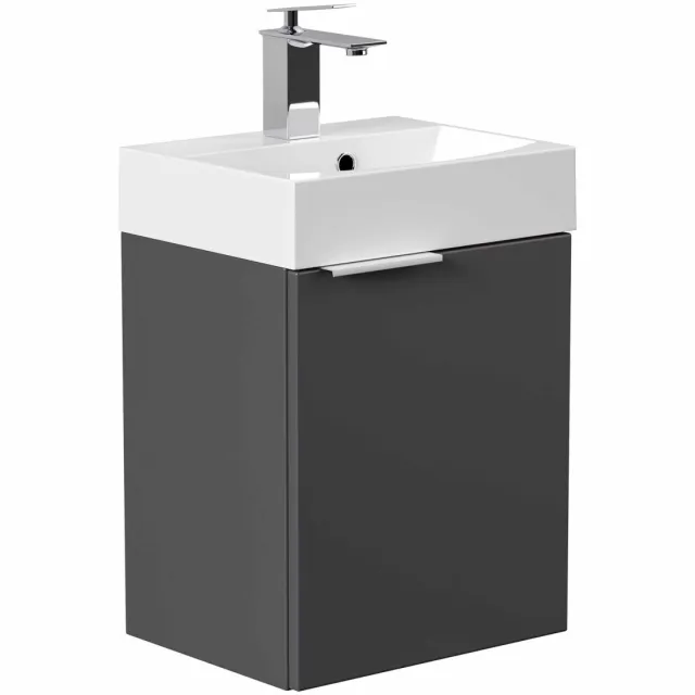 Badmeubel Gustav Antraciet 40 cm Grijs