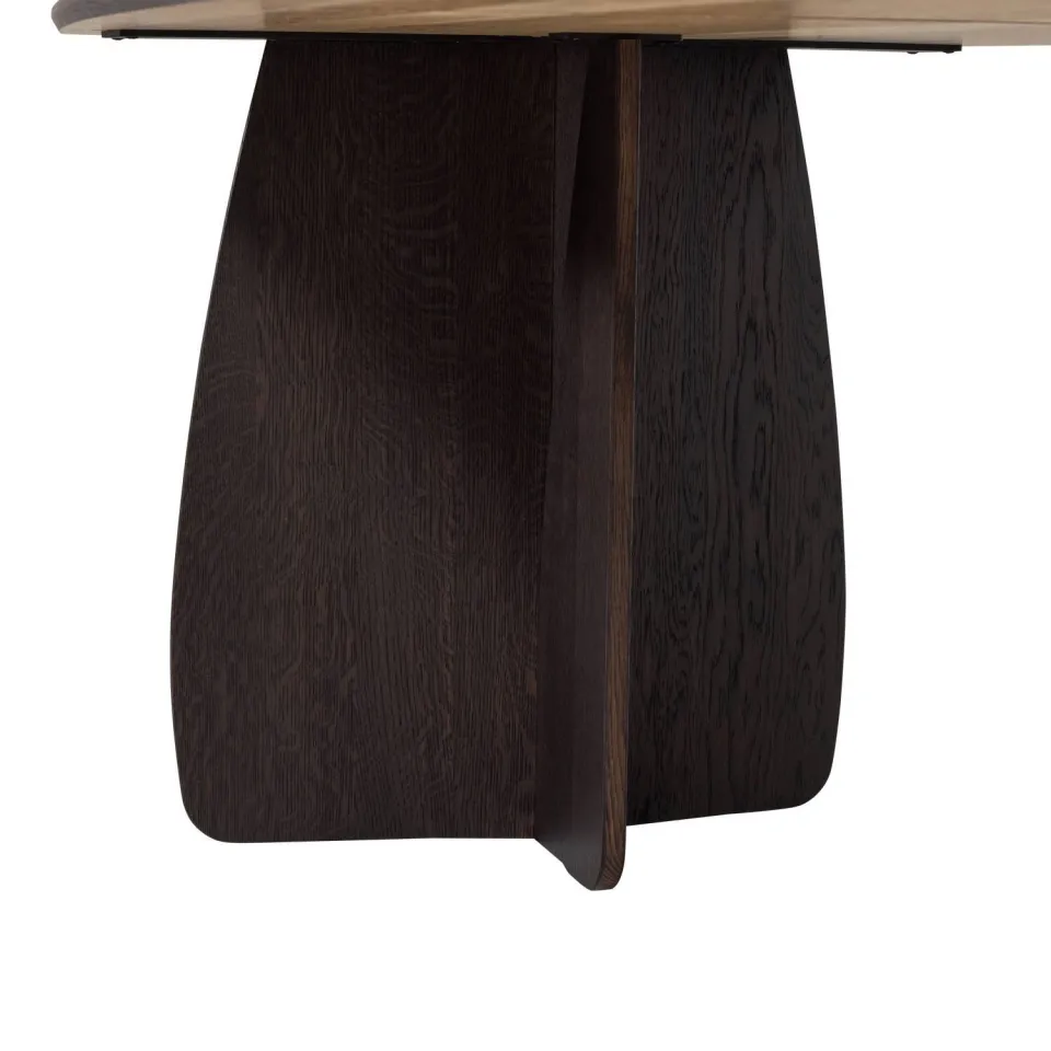 WOOOD Veere Eettafel - Massief Eikenhout - Mystic Brown - 200 x 100, foto 4