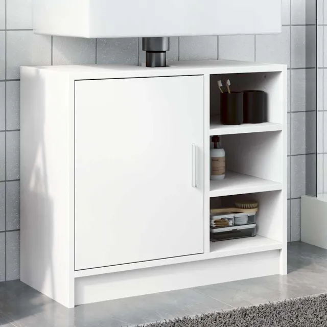 vidaXL Wastafelkast 63x29x55 cm bewerkt hout wit, foto 2
