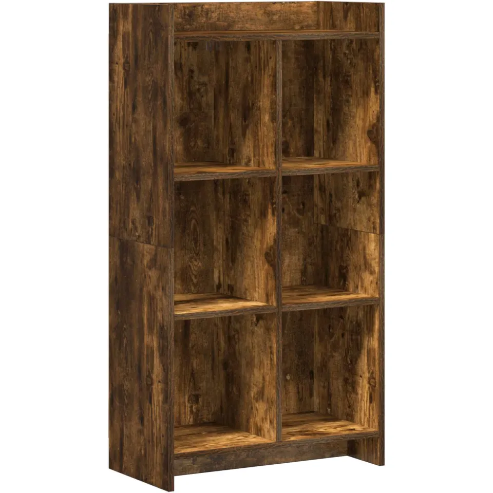 vidaXL Boekenkast Gerookt eiken 59 x 30 x 111 cm Bewerkt hout, foto 3