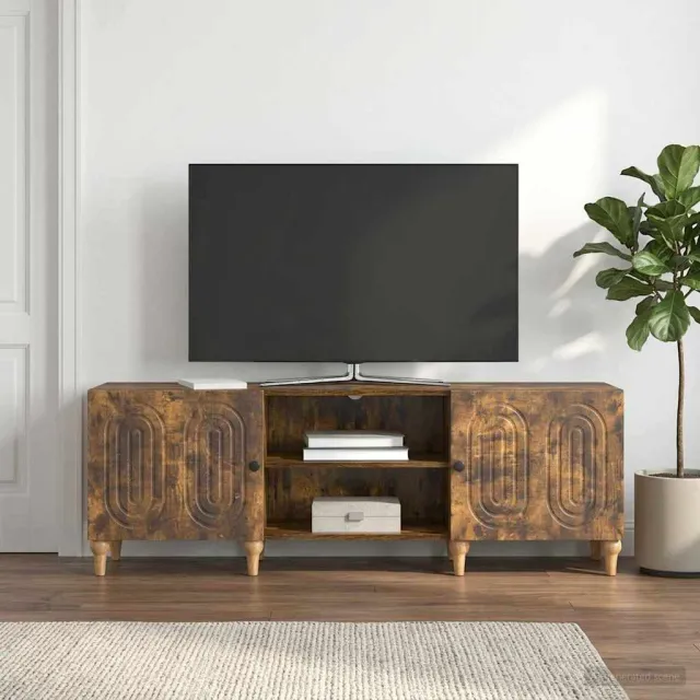vidaXL TV-kast 150 x 31 x 50 cm Gerookt eiken Bewerkt hout Bruin
