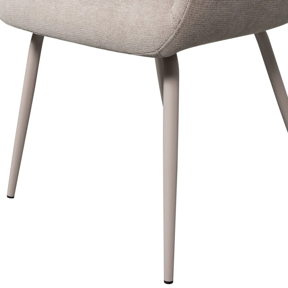 WOOOD Jenny eetkamerstoel bouclé beige, foto 6