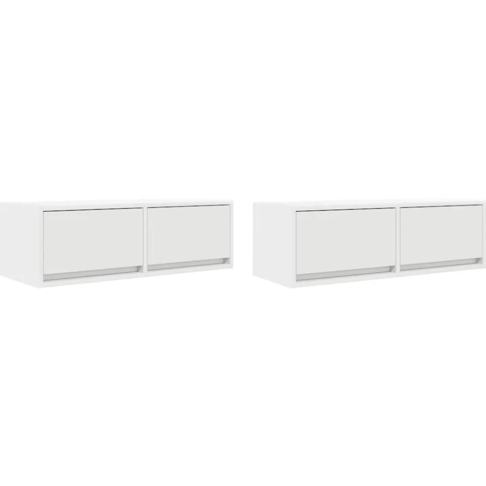 vidaXL Tv-meubelen 2 st 80x31x25,5 cm bewerkt hout wit, foto 3