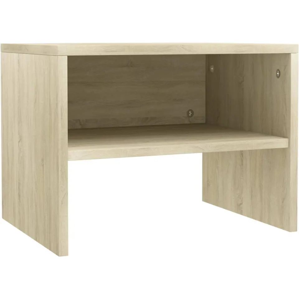 vidaXL Nachtkastjes 2 st 40x30x30 cm bewerkt hout sonoma eikenkleurig Bruin
