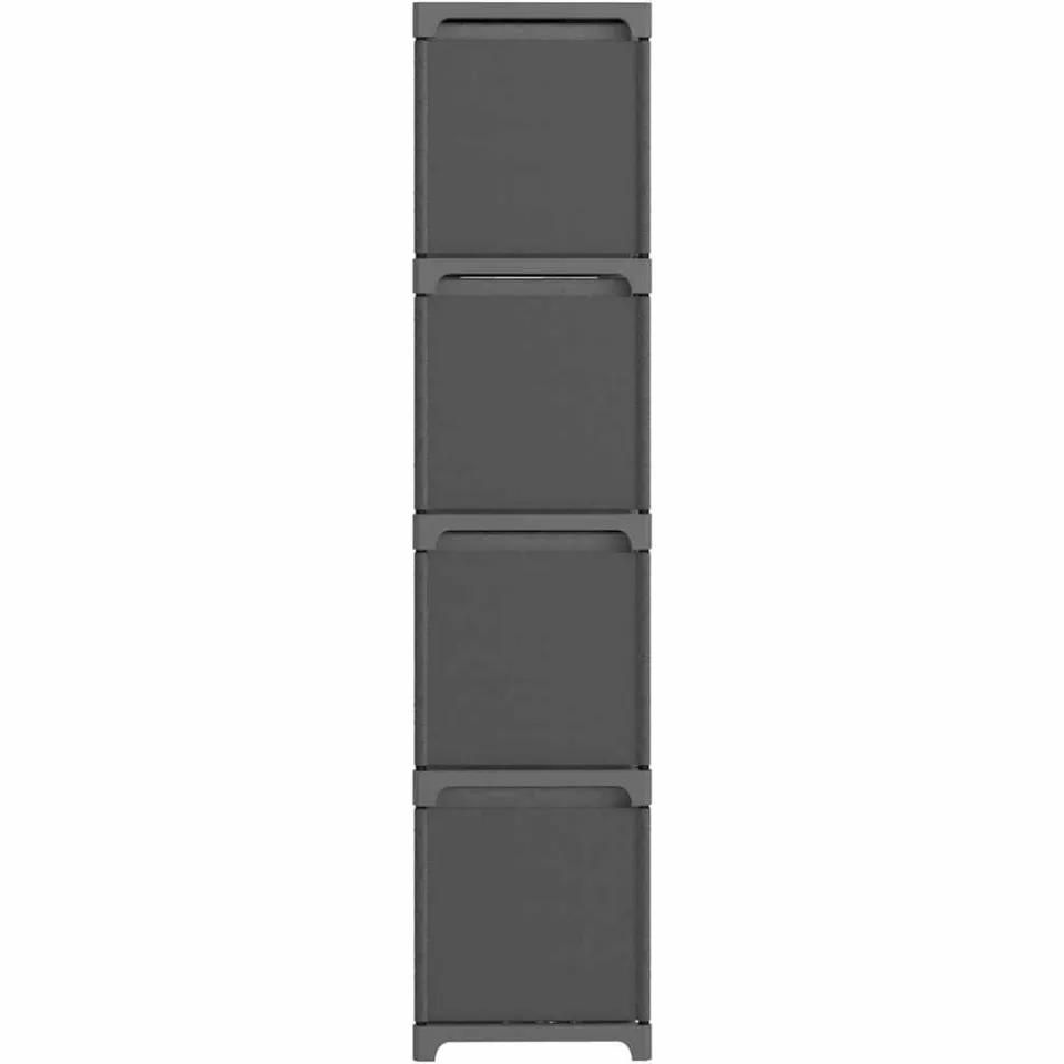 vidaXL Kast met 12 vakken met boxen 103x30x141 cm stof grijs, foto 4