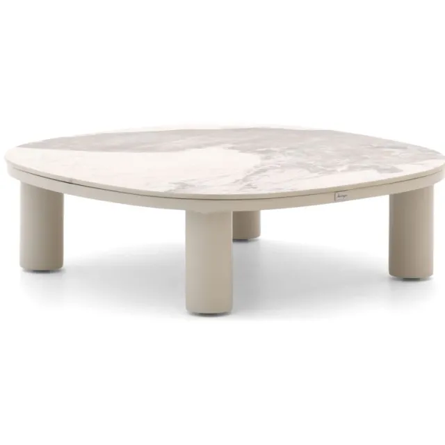 Bellagio tuinmeubelen Bellagio Gorizia lounge tuintafel 90x90x27cm Taupe