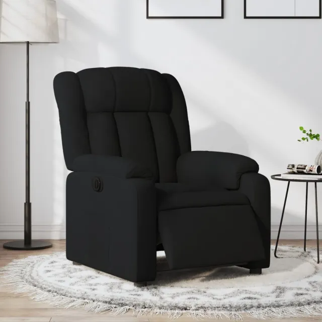 vidaXL Fauteuil verstelbaar elektrisch stof zwart