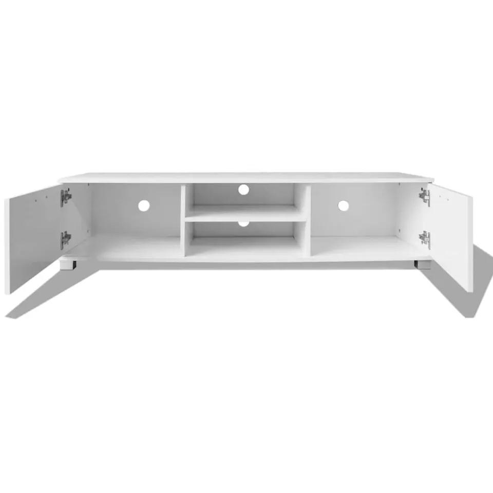 vidaXL Tv-meubel 140x40,5x35 cm hoogglans wit, foto 3