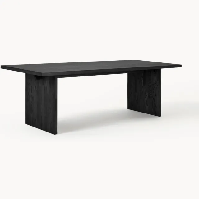 Rowico Home Eettafel Emmett van eikenhout, 240 x 95 cm Zwart