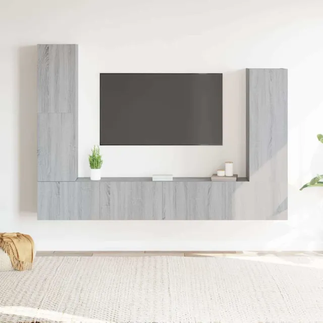 vidaXL 4-delige Tv-meubelset bewerkt hout grijs sonoma eikenkleurig, foto 2