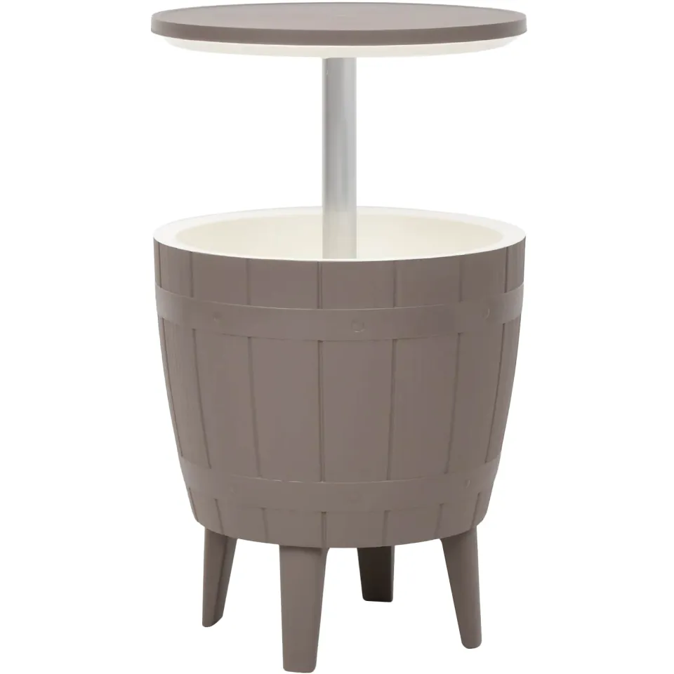 vidaXL IJskoeltafel 3-in-1 polypropeen lichtbruin