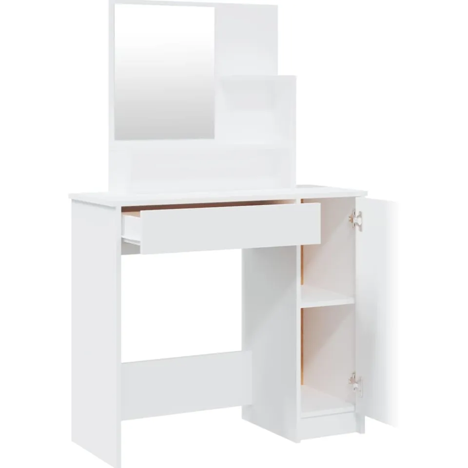 vidaXL Kaptafelset 86,5x35x136 cm wit