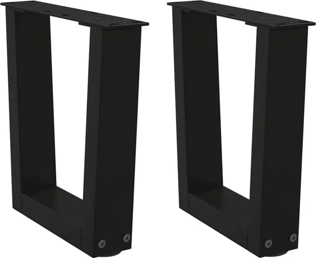 vidaXL Salontafelpoten - 2 - st - V-vormig - 30x(30-31,3) - cm - staal - zwart