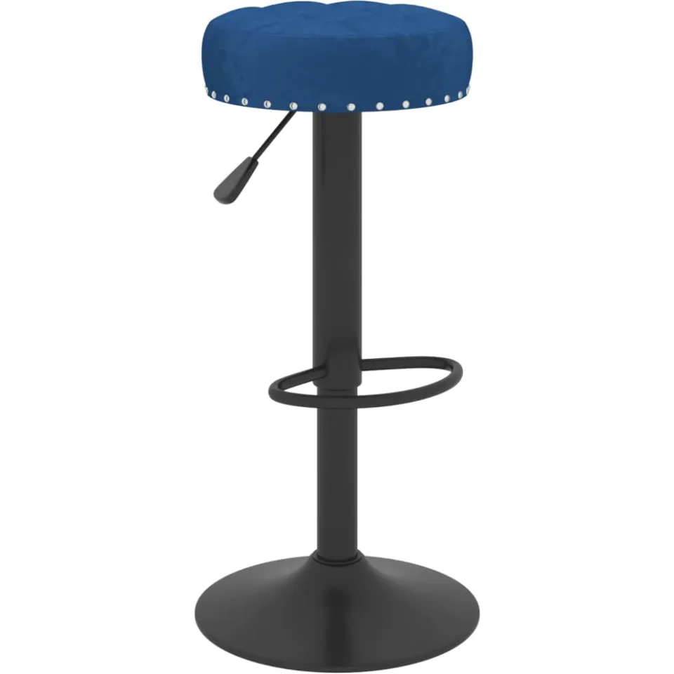 vidaXL Barkrukken 2 st fluweel blauw