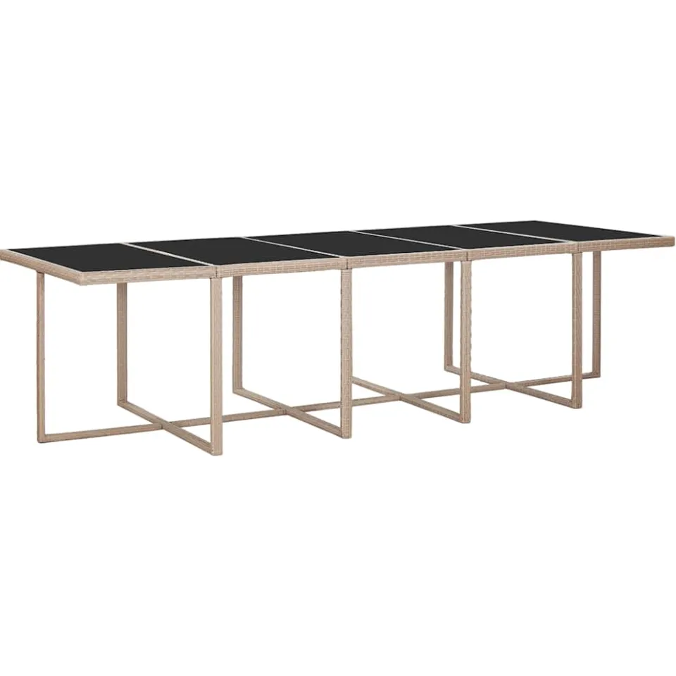 vidaXL 15-delige Tuinset met kussens poly rattan beige, foto 4