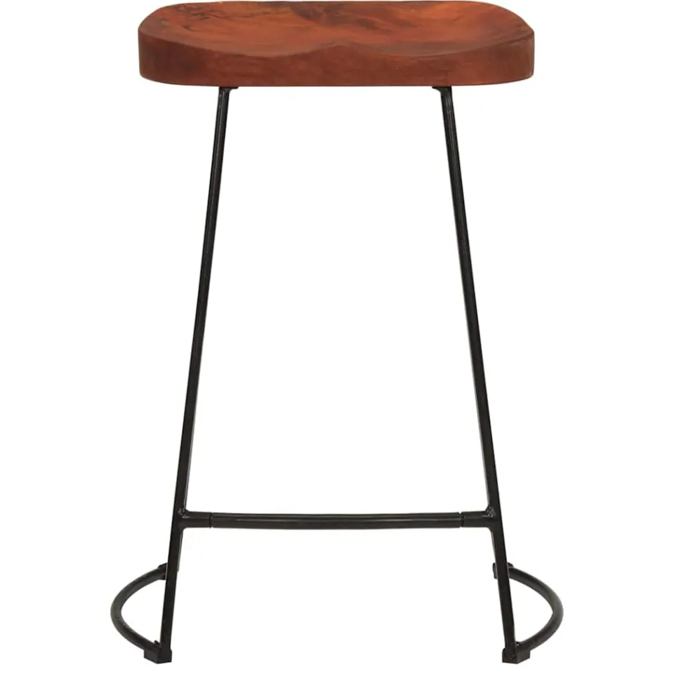 vidaXL Barkrukken 2 st Gavin 45x40x63 cm massief mangohout bruin, foto 4