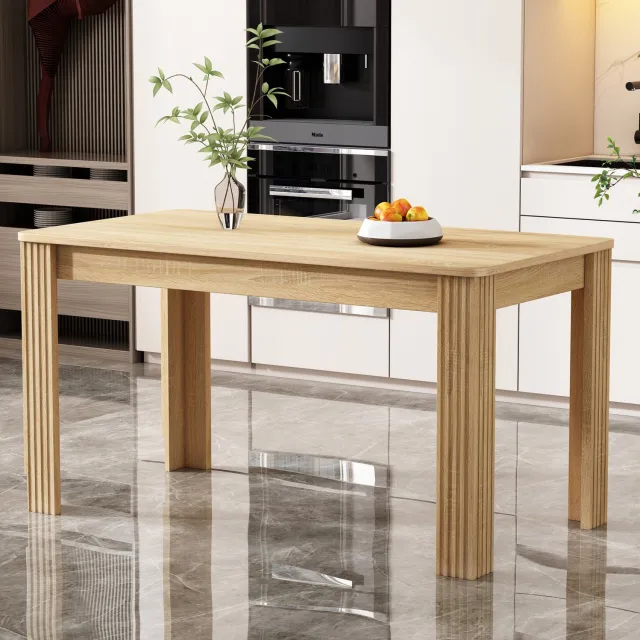 Maisentiel Eettafel 116 x 65 x 75 cm - rechthoekig - spaanplaat - eikenkleur