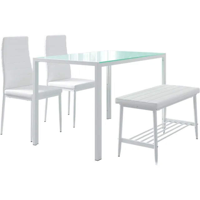 Vicco Grand Eettafel set – 120 x 70 cm 4 delen Wit