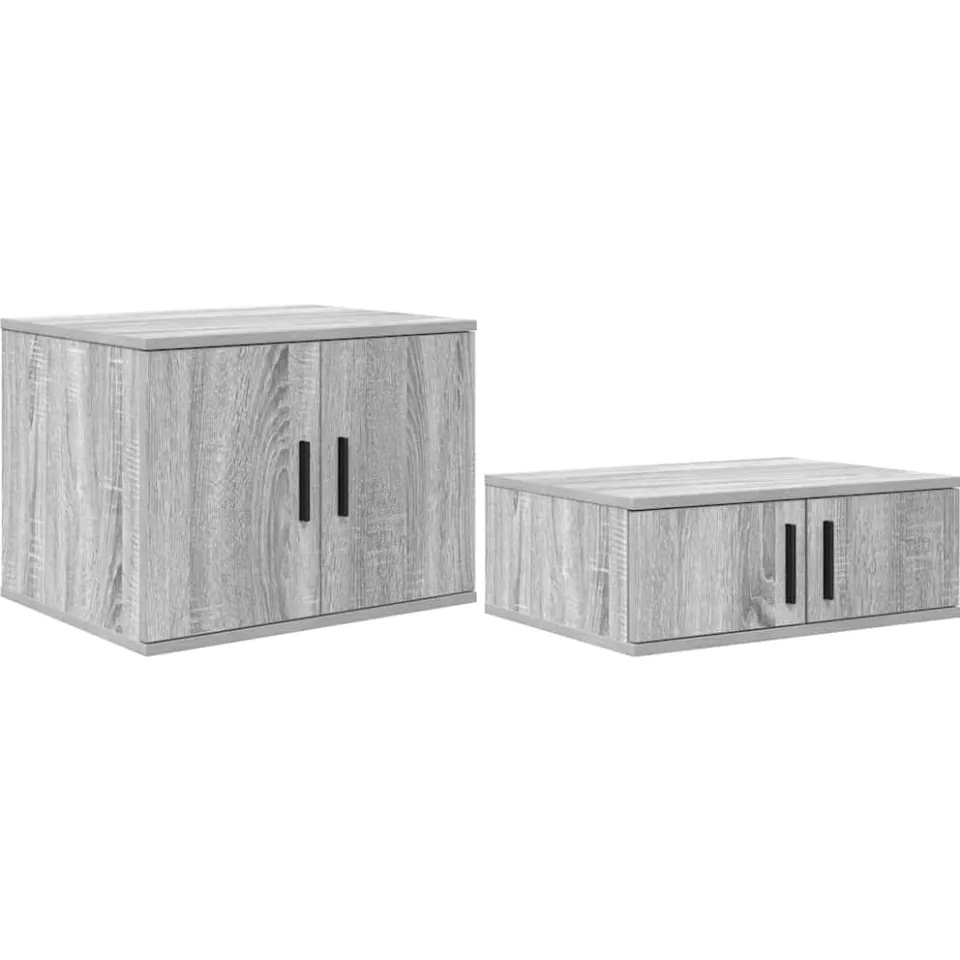 vidaXL Opbergkast 2 st Grijs Sonoma 108 x 41 x 40 cm Bewerkt hout, foto 3