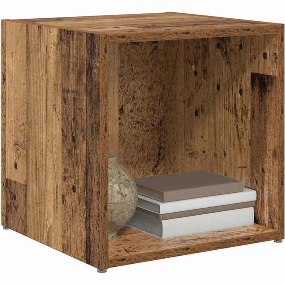 vidaXL Tv-meubelset 4 st Oud Hout Bewerkt hout Bruin