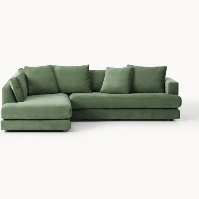 Westwing Collection Hoekbank Tribeca (3-zits) groen