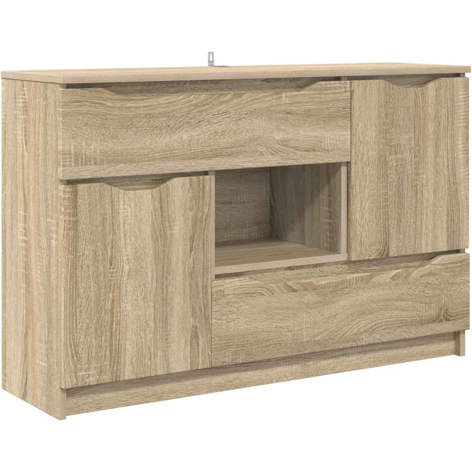 vidaXL Dressoir Sonoma Eiken 100 x 30 x 65,6 Bewerkt hout, foto 3