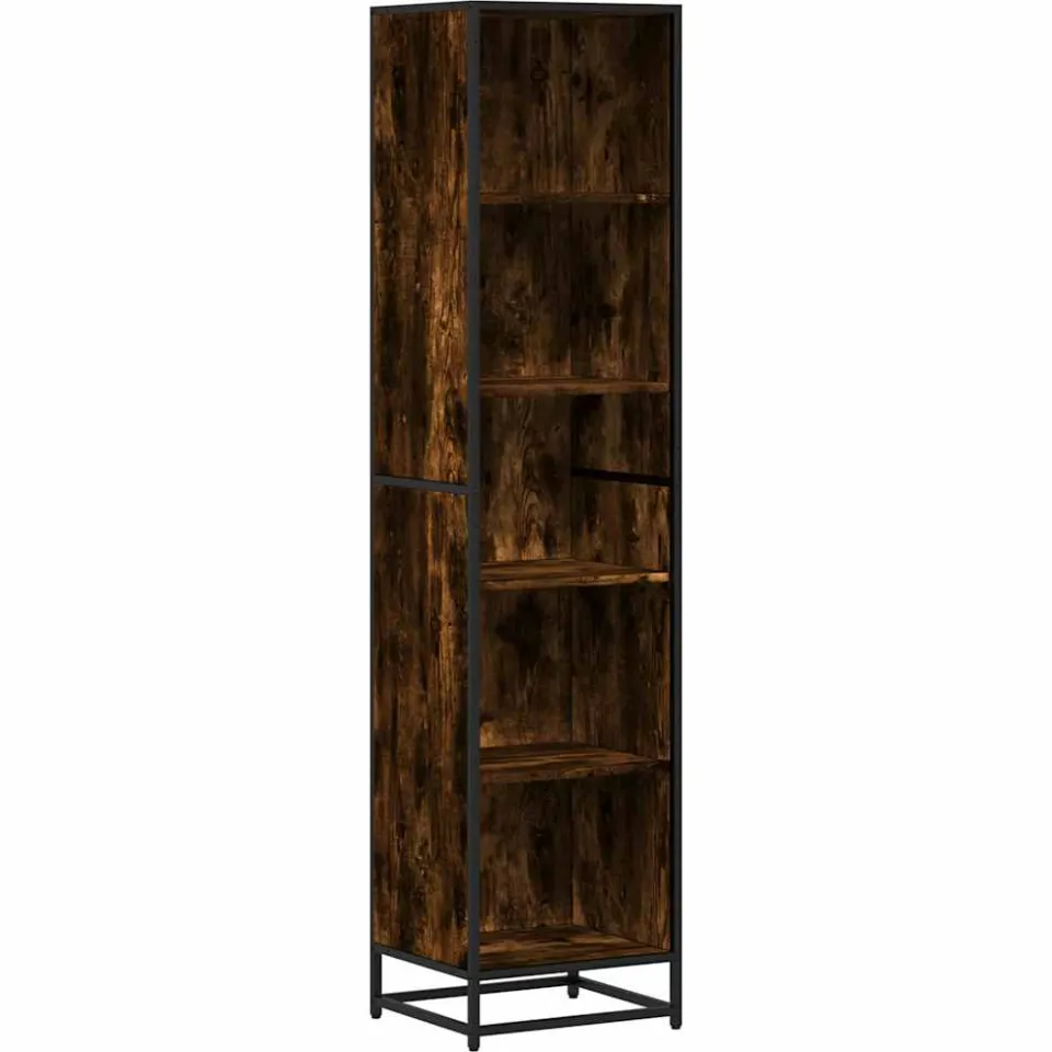 vidaXL Boekenkast 40x35x170,5 cm bewerkt hout gerookt eikenkleurig Bruin