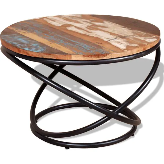 vidaXL Salontafel 60x60x40 cm massief gerecycled hout Meerkleurig
