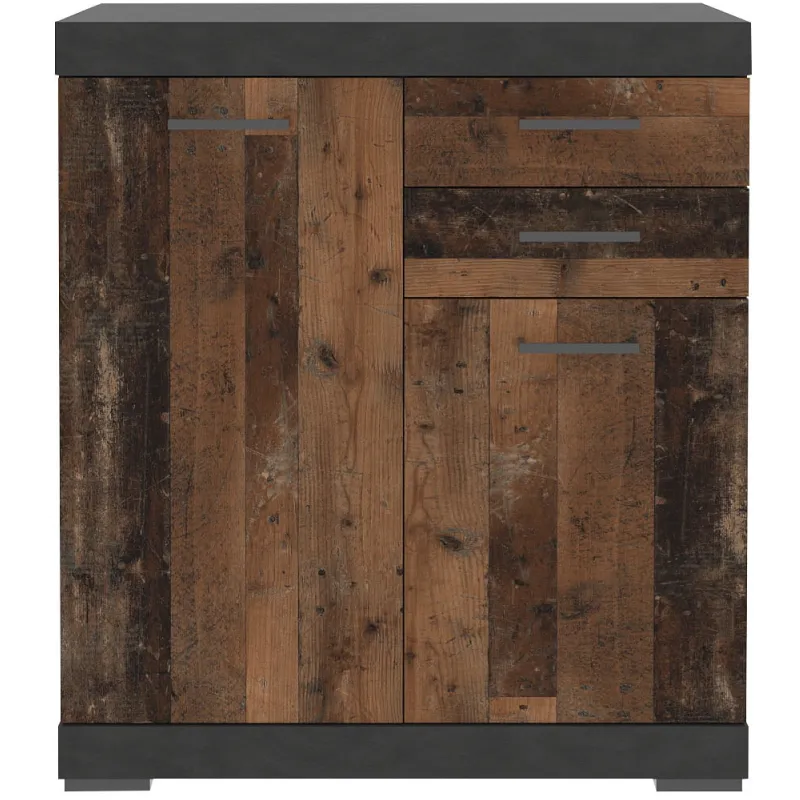 Opbergkast Hermes Vintage 80x50x90 cm - 2 bruin | grijs, foto 2