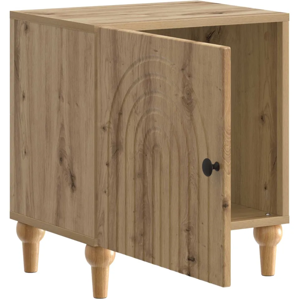 vidaXL Nachtkastje Artisanaal eiken 43 x 34,5 x 50 cm Bewerkt hout, foto 3