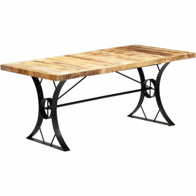 vidaXL Eettafel - 180x90x76 - cm - massief - mangohout Bruin