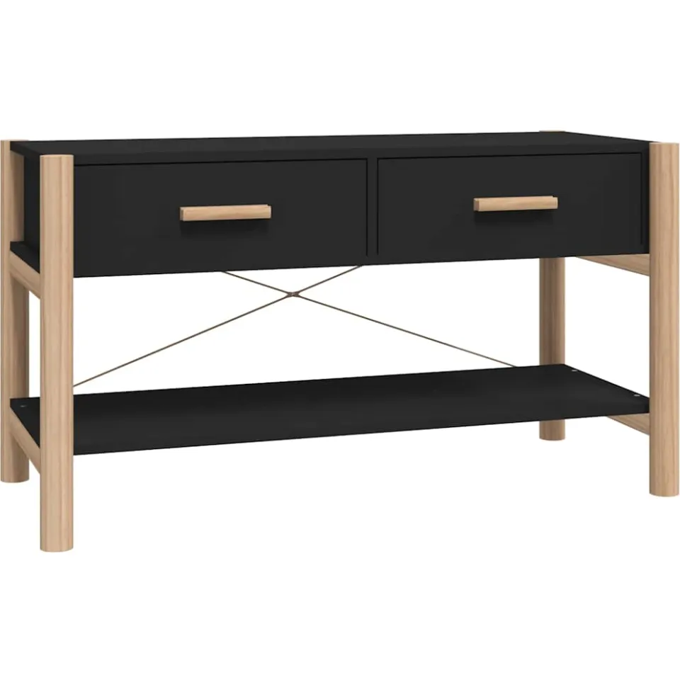 vidaXL Tv-meubel 82x38x45 cm bewerkt hout zwart