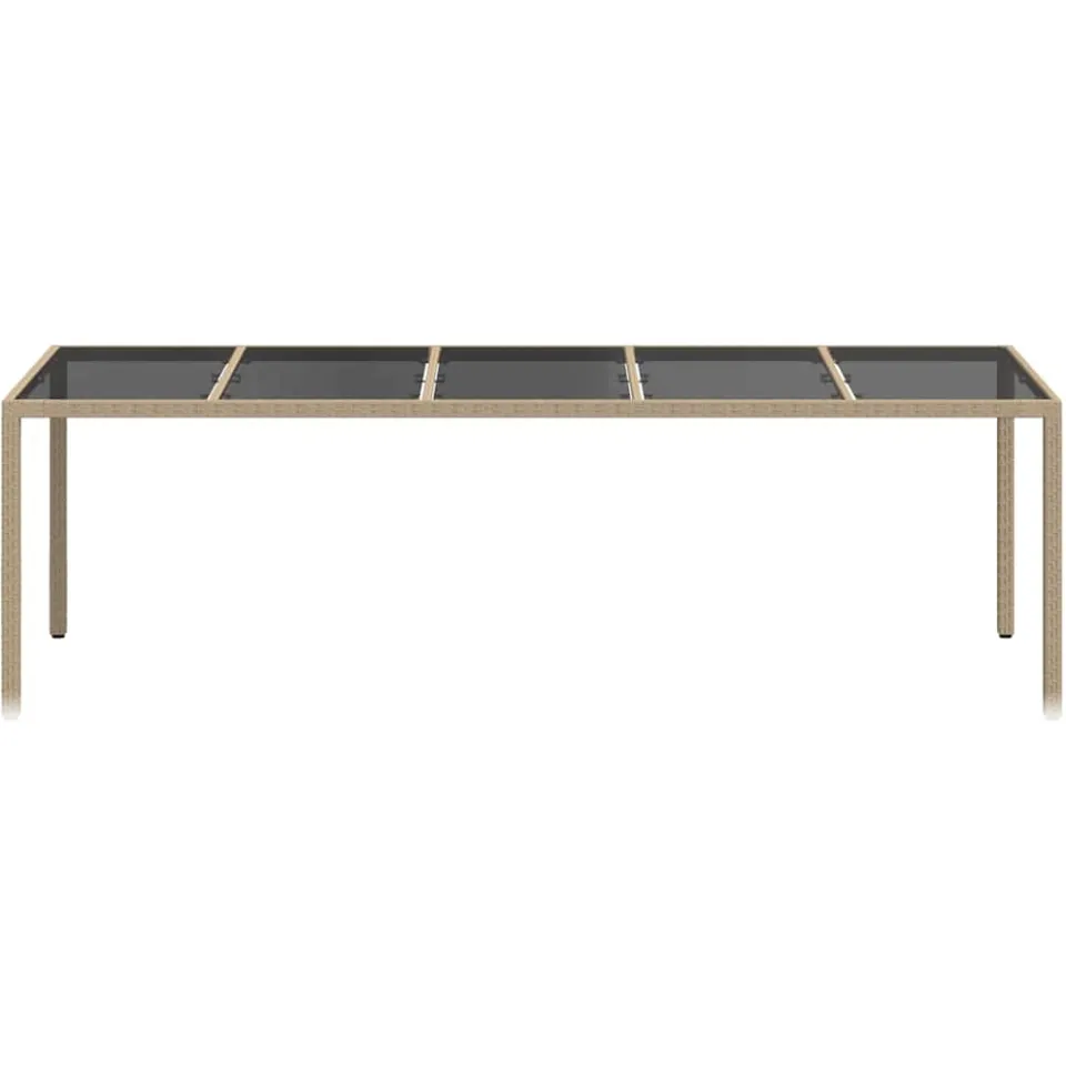 vidaXL Tuinstafel Beige poly rattan