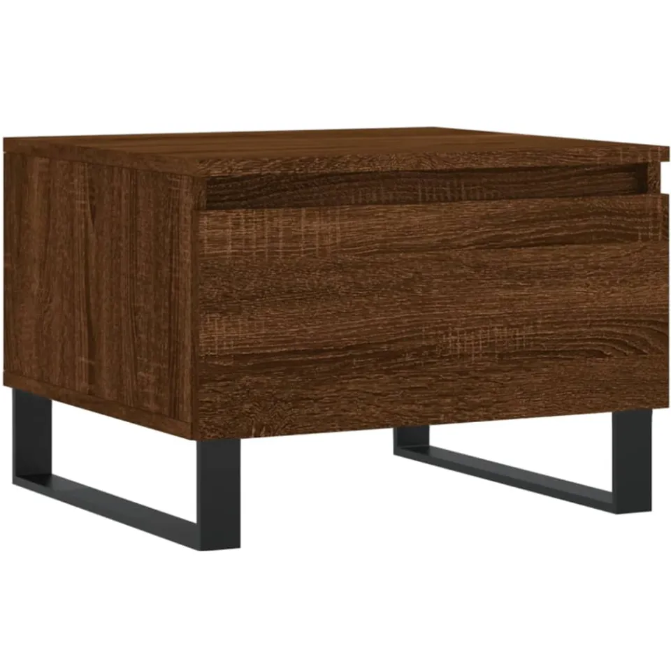 vidaXL Salontafels 2 st 50x46x35 cm bewerkt hout bruin eikenkleur