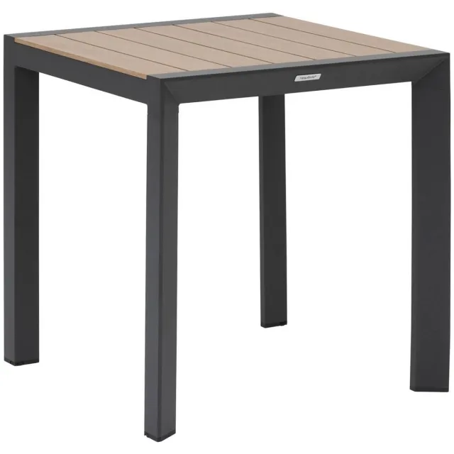 Hespéride Tuintafel voor 2 personen van aluminium met houtlook ÉVASION Miel
