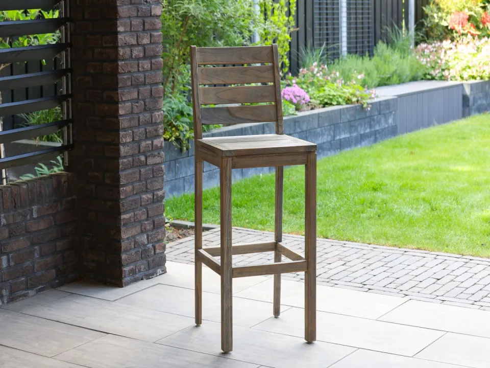 ROUGH Furniture ROUGH-S Barstoel (met rug) bruin, foto 3