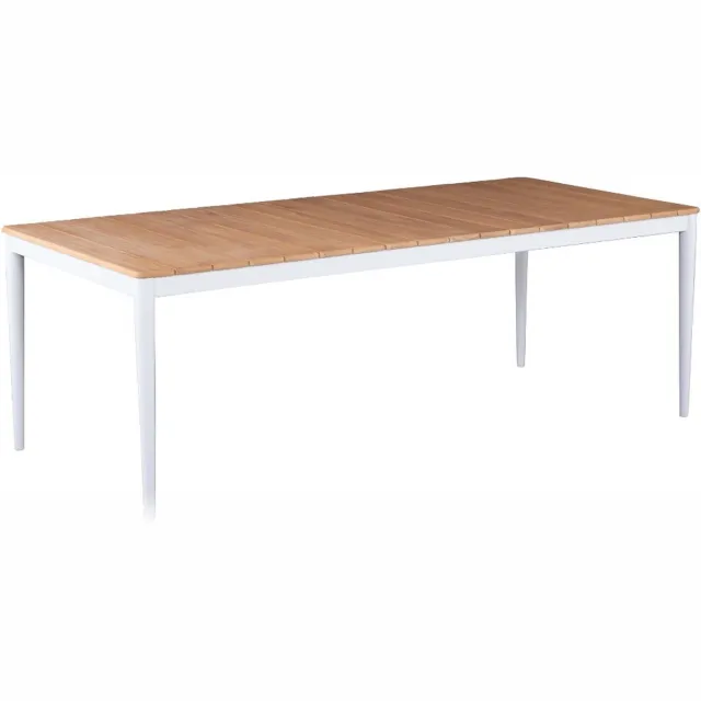 Mondial Living Tuintafel Sandro 180 x 90 cm | Aluminium Frame Wit Groen