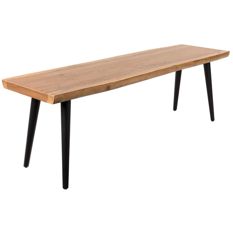 Dutchbone Alagon eetkamerbankje hout zwart, foto 2