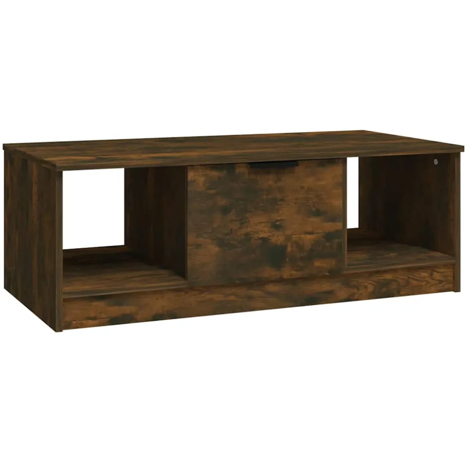 vidaXL Salontafel 102x50x36 cm bewerkt hout gerookt eikenkleurig