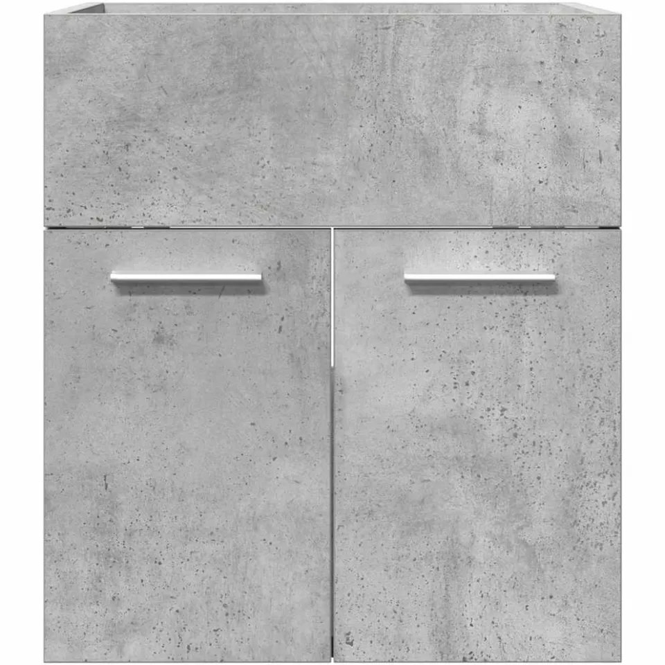 vidaXL Wastafelkast 41x38,5x46 cm bewerkt hout betongrijs grijs, foto 4