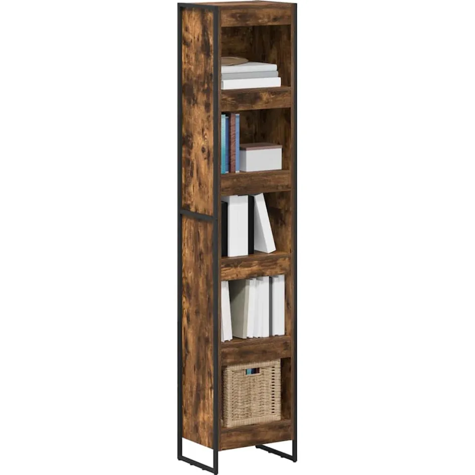 vidaXL Boekenkast 40 x 30 x 189,5 cm Bewerkt hout Rook Eik Bruin