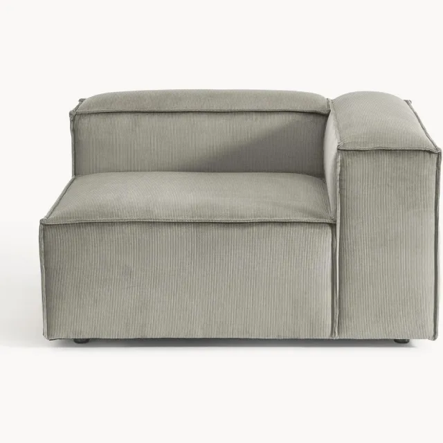 Westwing Collection Hoekmodule Lennon van corduroy grijs