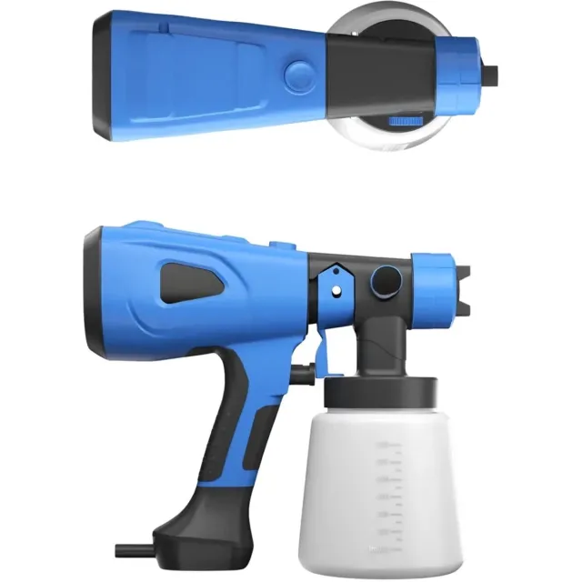 Saphly Elektrische Verfspuit - Krachtig Spuitpistool voor Muren, Plafonds, Interieur en Verfklussen Blauw
