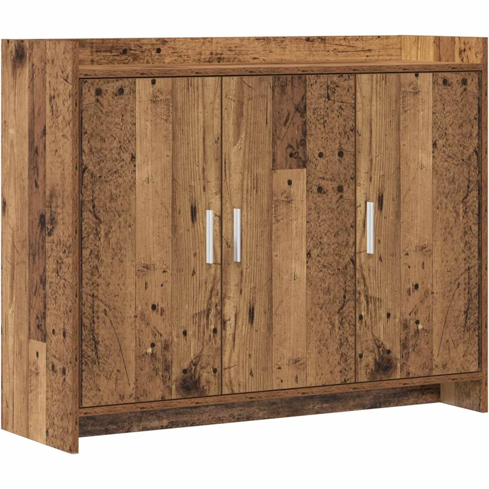 vidaXL Dressoir Oud hout 98,5 x 33 x 80 cm Bewerkt hout bruin, foto 3