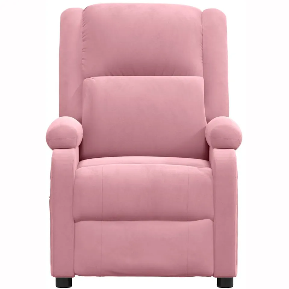 vidaXL Massagestoel elektrisch fluweel roze, foto 4