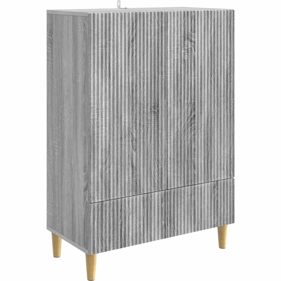 vidaXL Dressoir met lade Grijs sonoma 66 x 34,5 x 95 cm Bewerkt hout