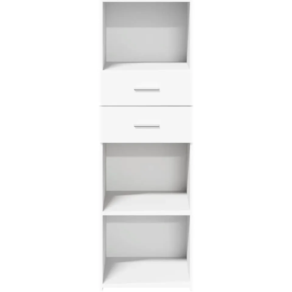 vidaXL Hoge kast 40x42,5x124 cm bewerkt hout wit